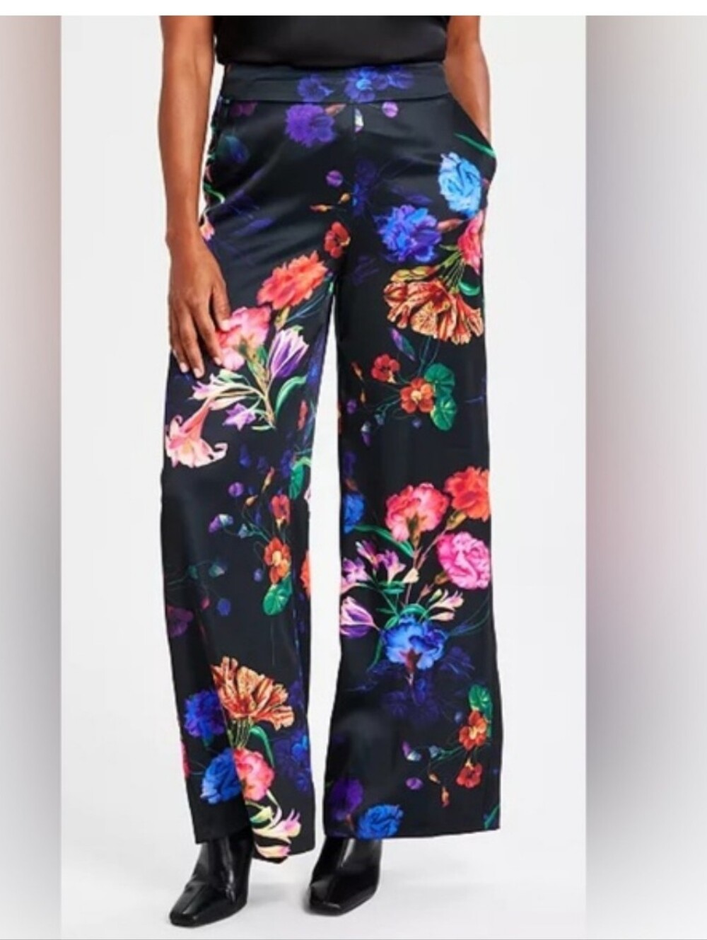Floral Satin Pants